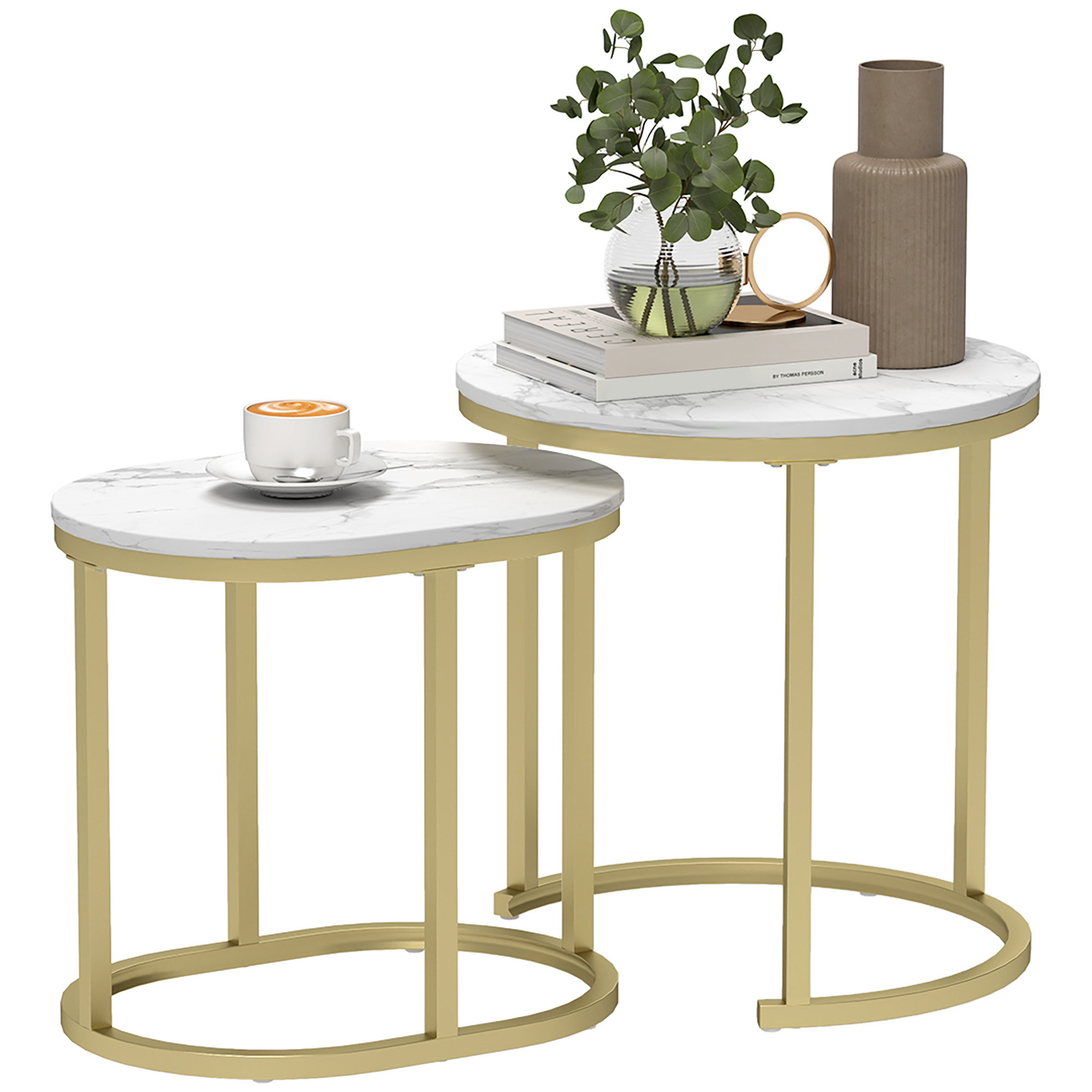 Lot de 2 tables basses tables d'appoint 