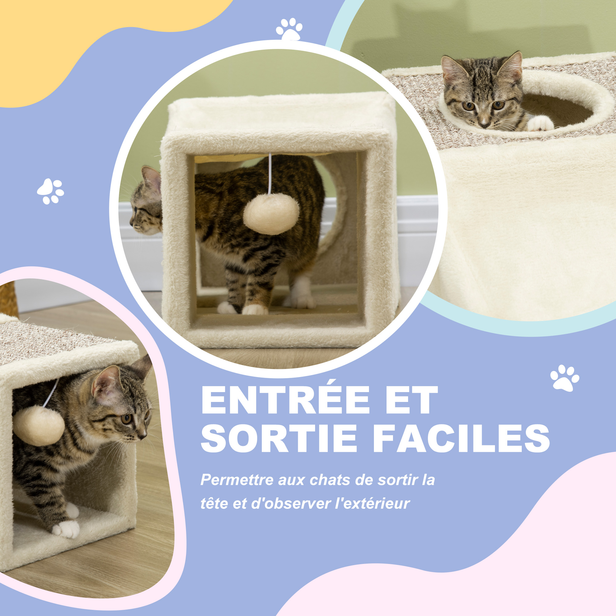 Tunnel spacieux avec deux abris douillets