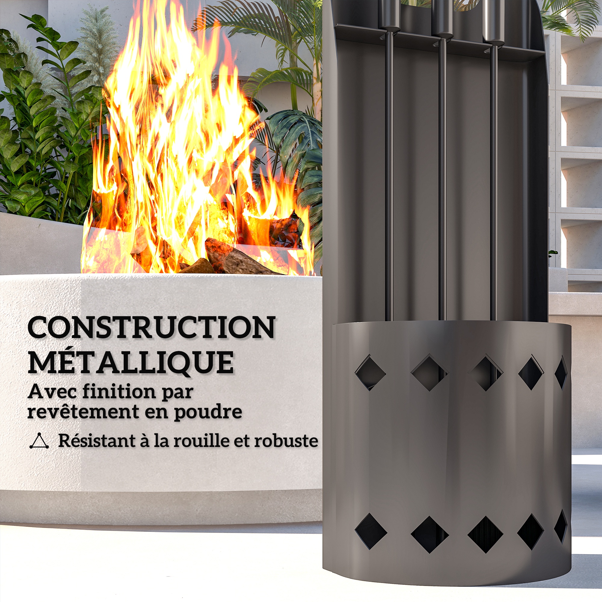 Dimensions des outils de cheminée
