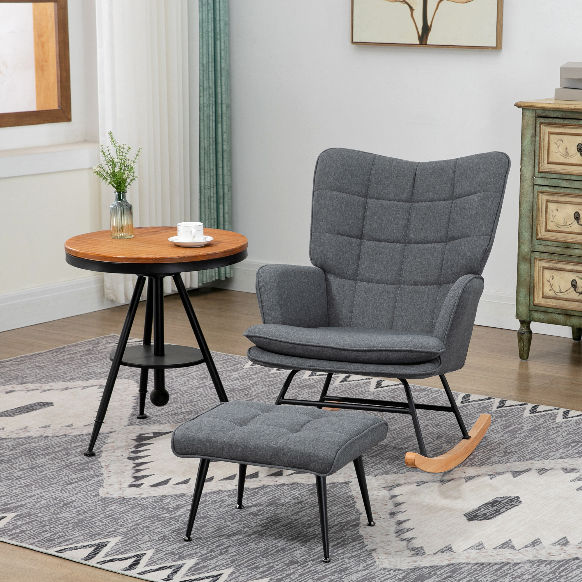 Fauteuil bascule repose-pieds