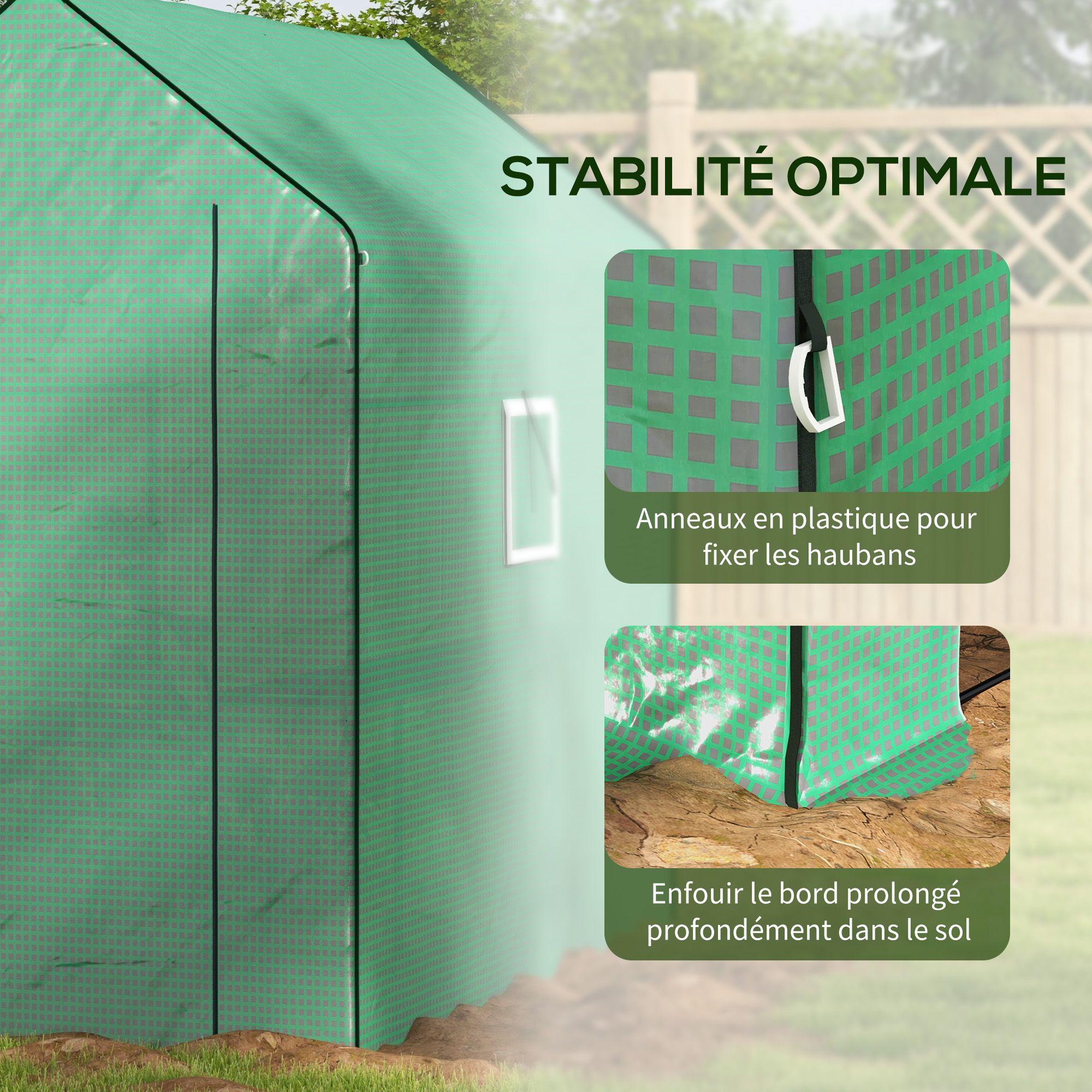 Bâche de remplacement pour serre de jardin 140 x 213 x 190 cm avec ...