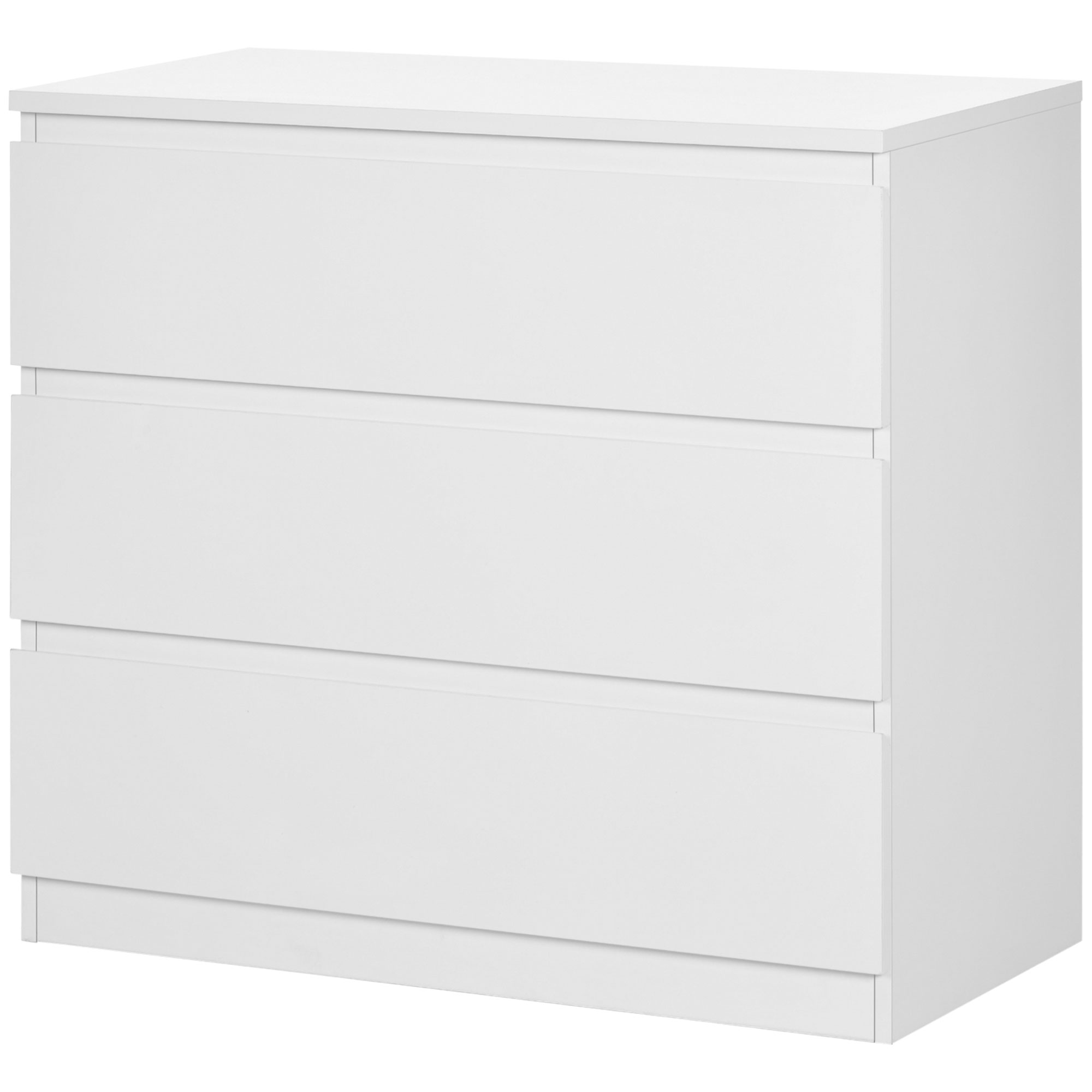 Commode 3 tiroirs blanche Beyamis - vue d'ensemble
