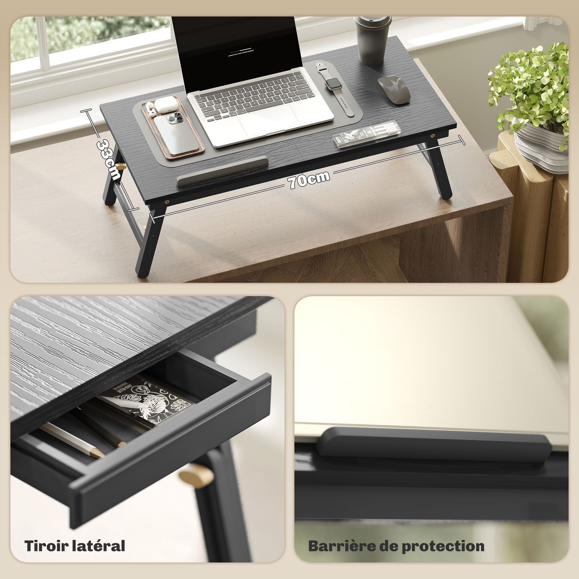 Ventilation sous le support et espace d'air pour refroidissement PC