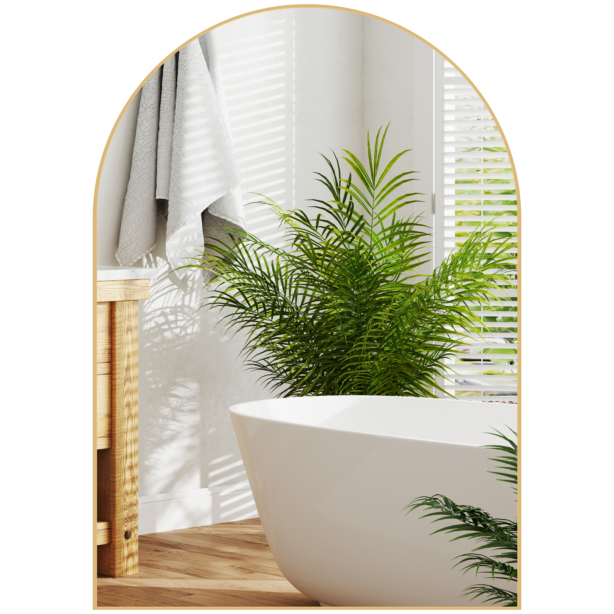 Miroir salle bain 50x70cm cadre aluminium 3cm épais