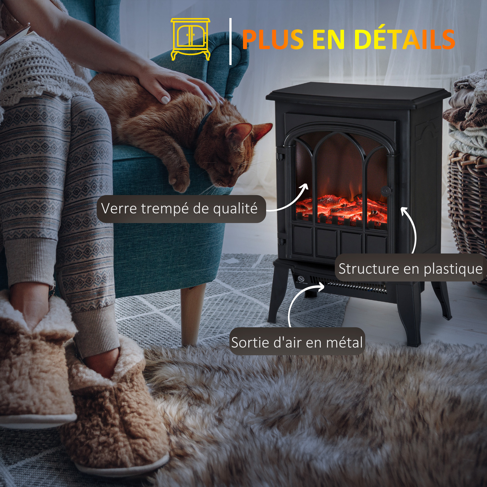 Porte en verre trempé, système de sécurité anti‑surchauffe