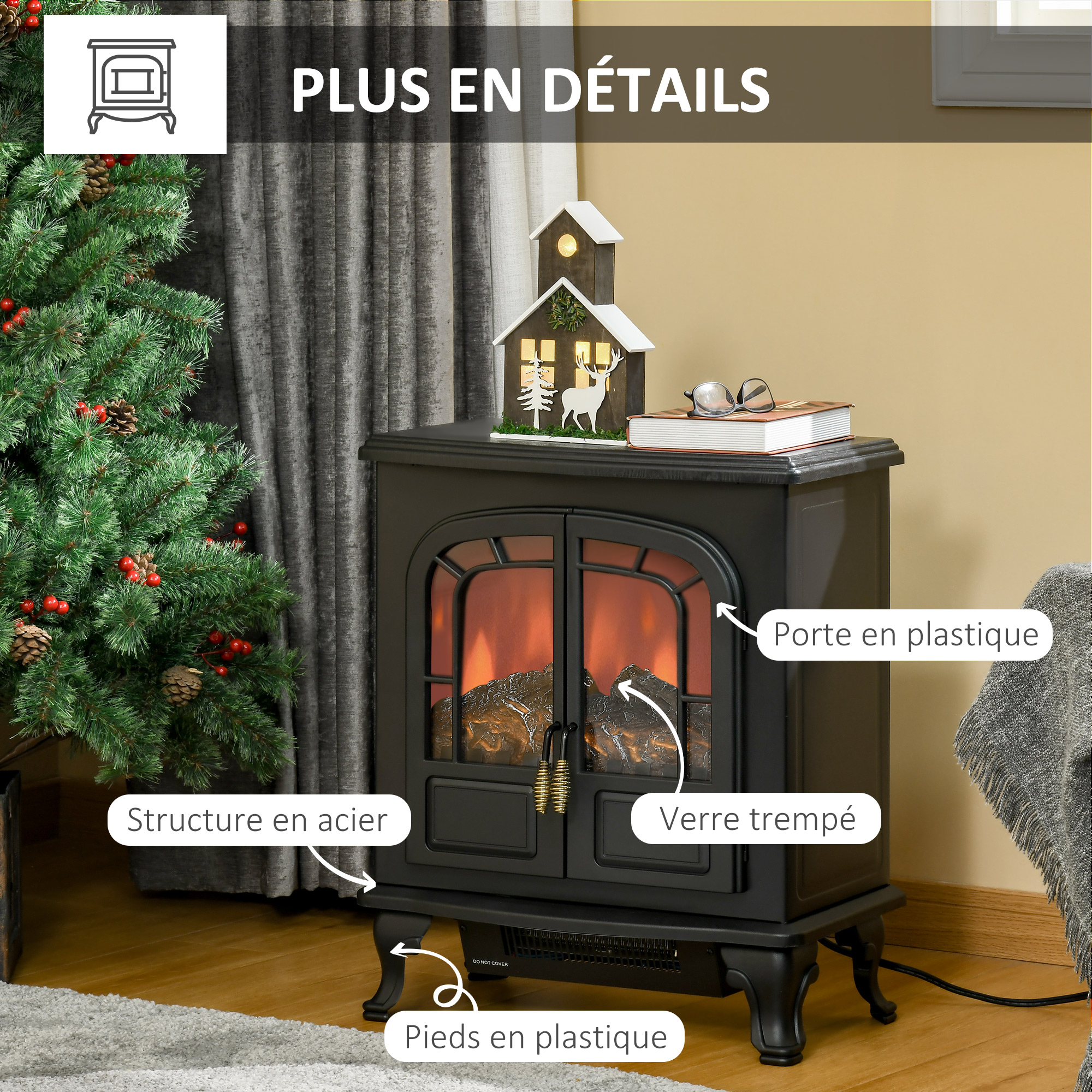 Ventilation diffusion air chaud, surface de chauffe 20‑25 m²