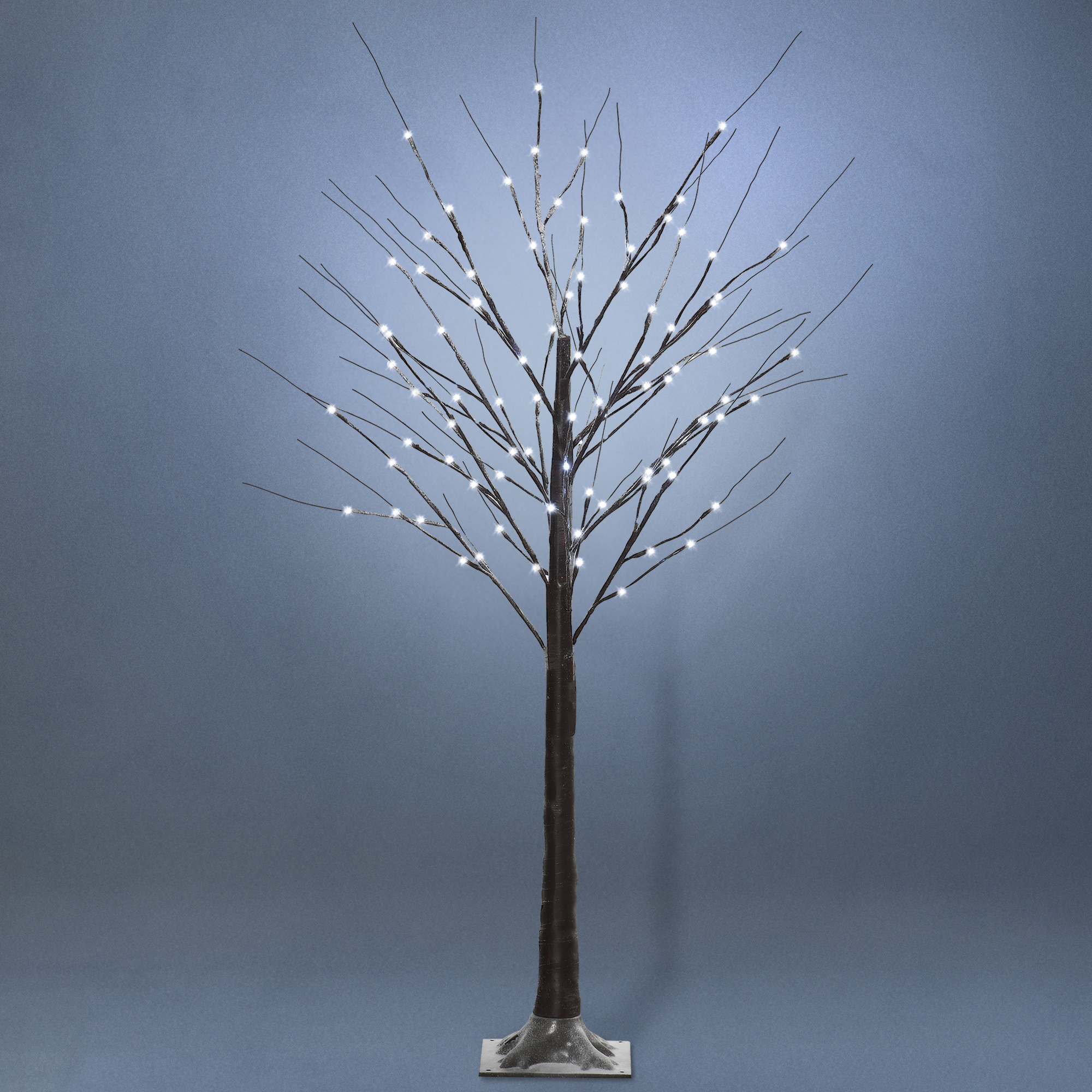 Arbre lumineux LED 96 LED blanc froid, 150 cm, décoration de Noël intérieure, plastique marron IP44