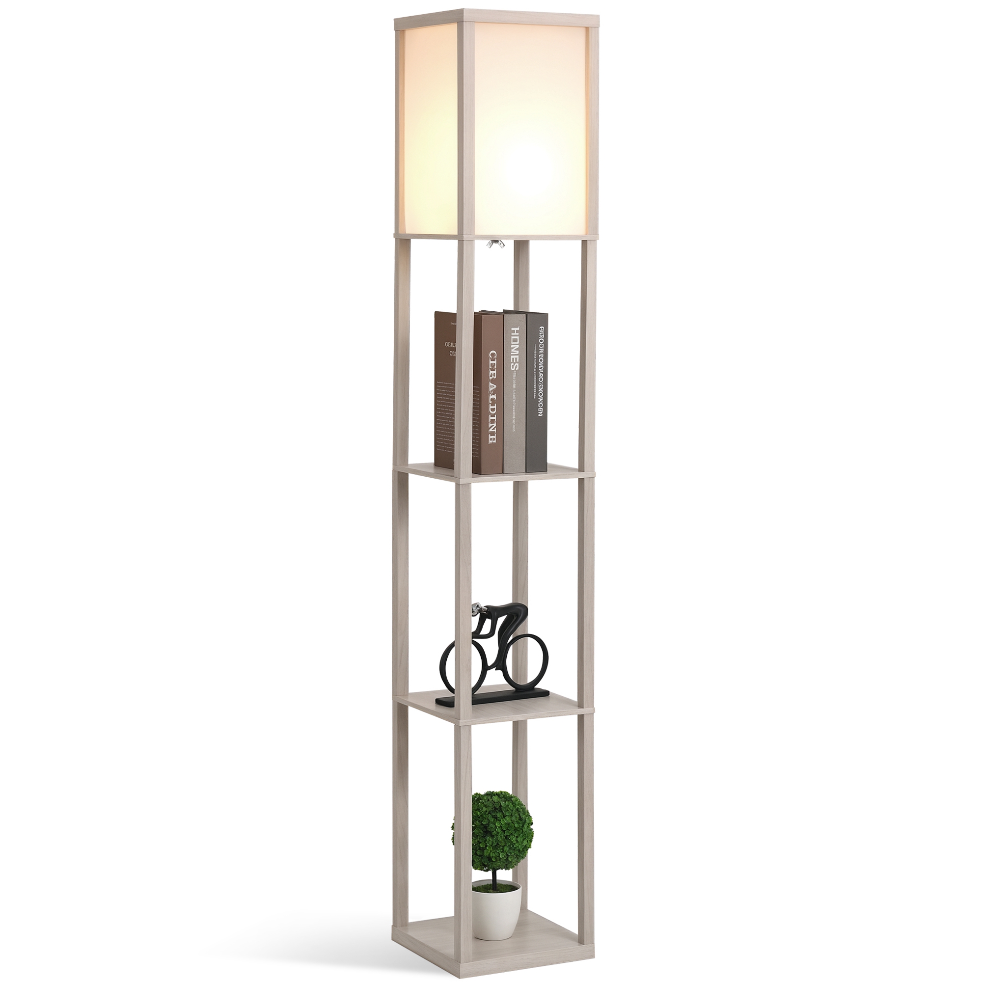Lampadaire étagère 26L x 26l x 160H cm 3