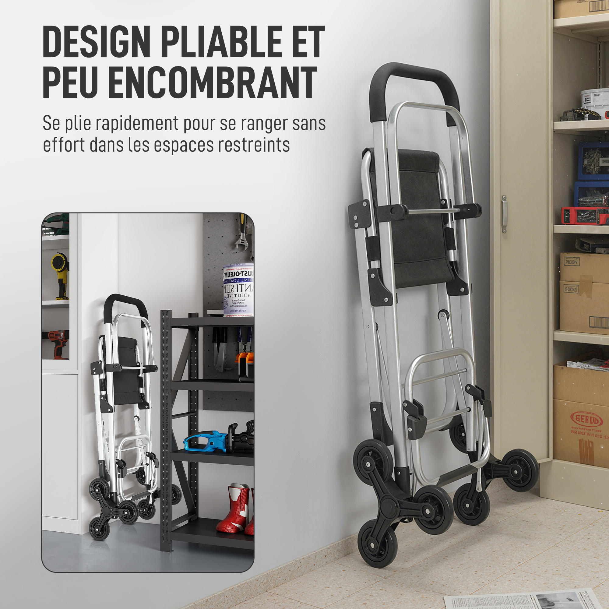 Cadre pliable à plat pour rangement coffre voiture / placard / sous‑lit