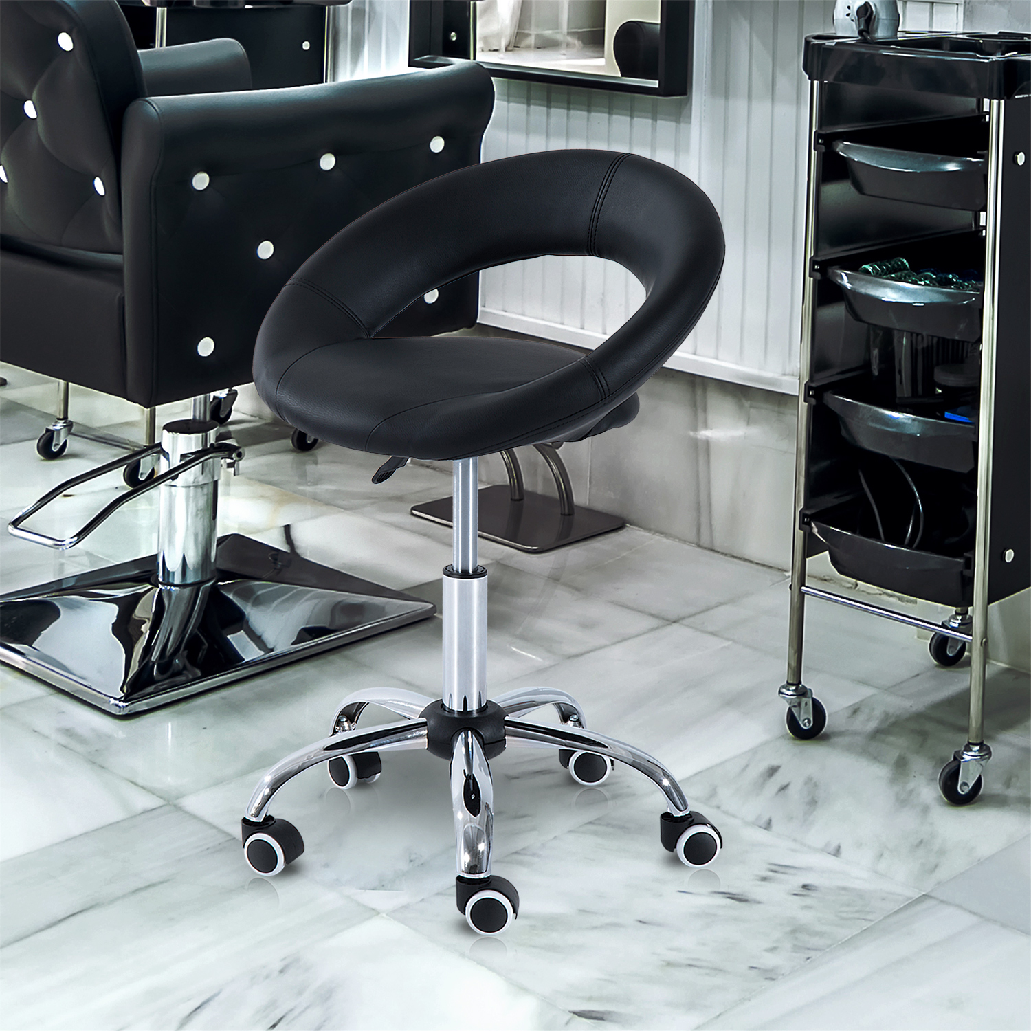 Dossier rond en cuir PU