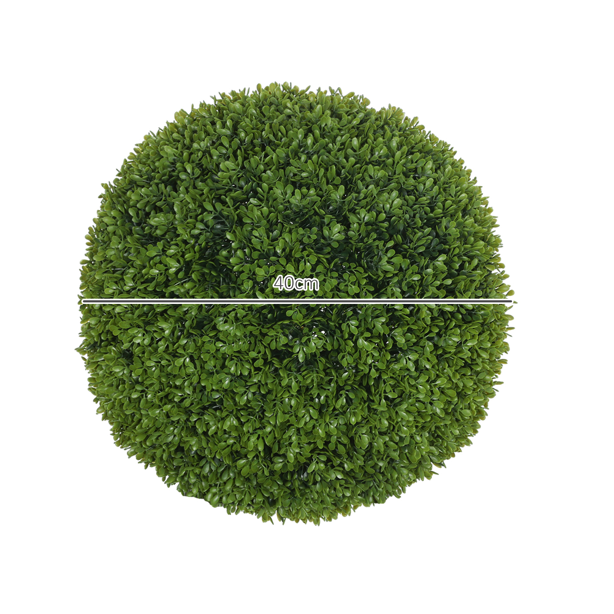 Boules buis artificiel 40cm en extérieur sur terrasse