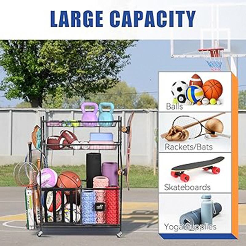 Stockage ballons haltères accessoires sport