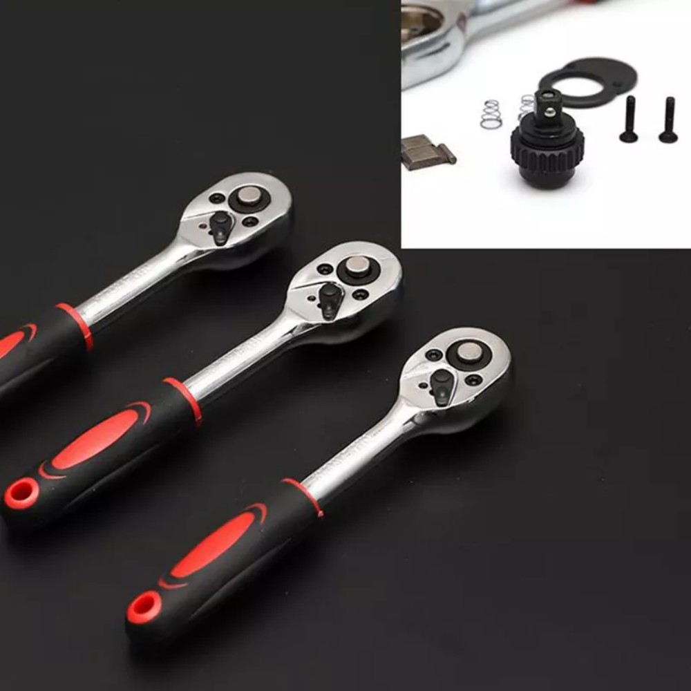 Coffret outils douilles 46 pièces mallette verte fermée et ouverte