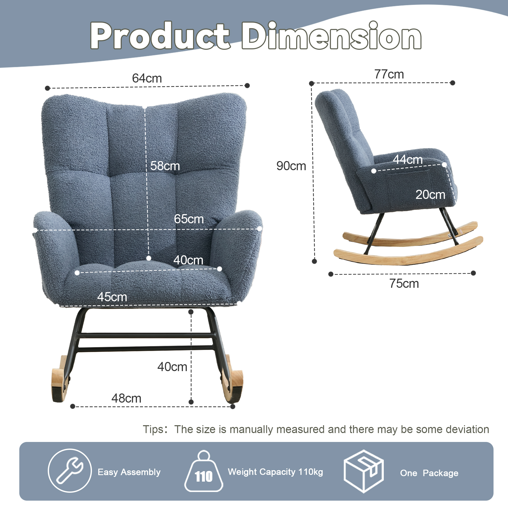 Rocking chair wingback