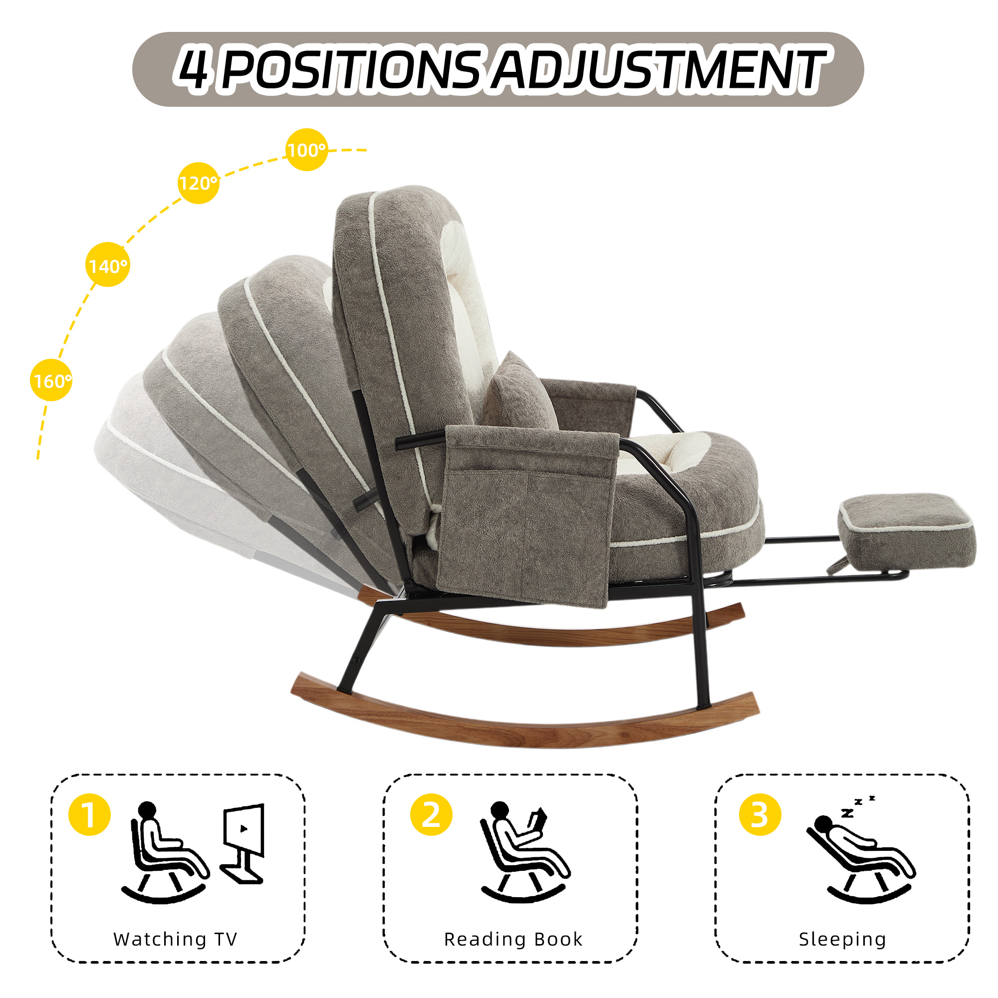 Fauteuil bascule intérieur extérieur