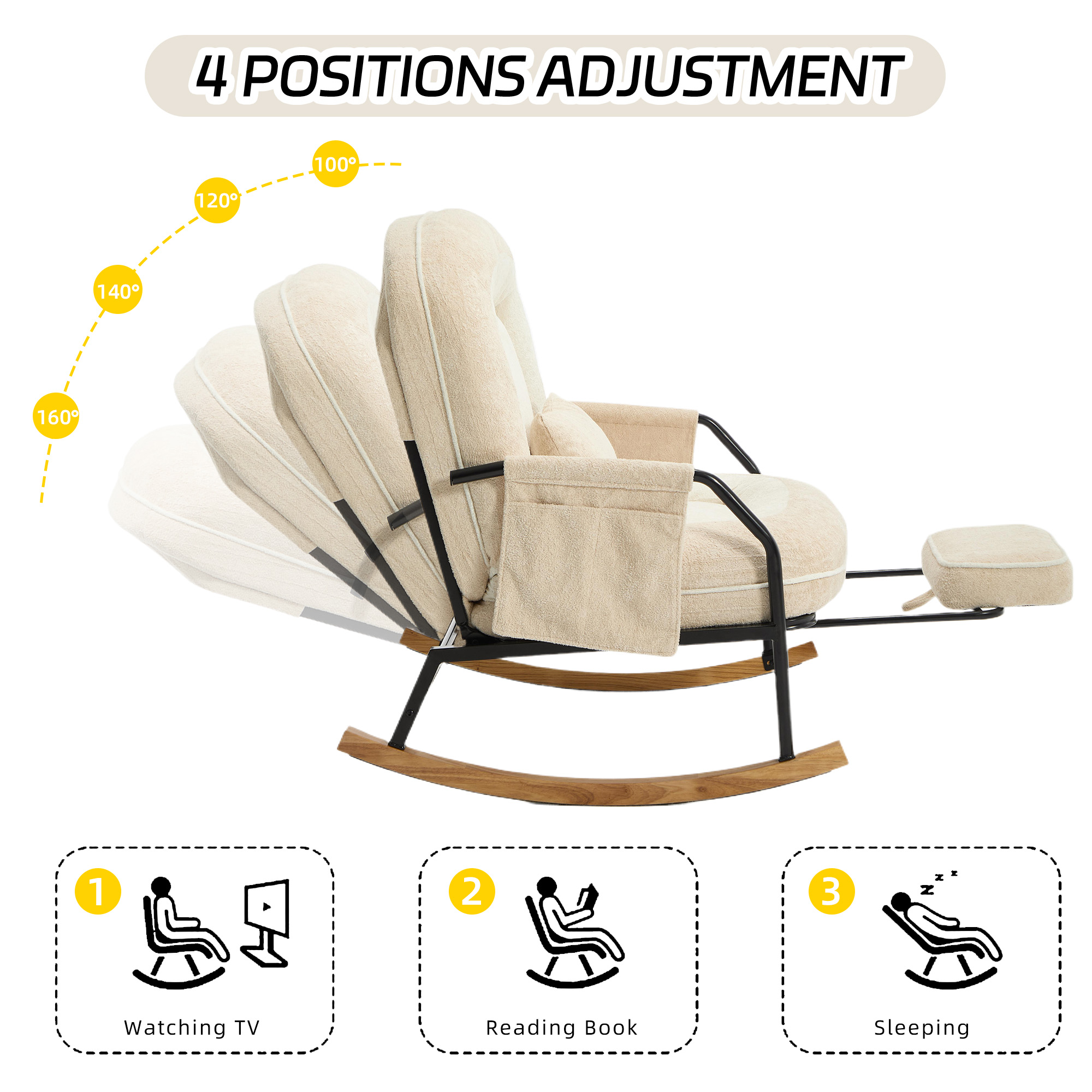 Fauteuil bascule intérieur extérieur