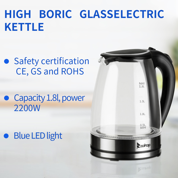  欧规 HD-1857-A 1.8L 电水壶 220.00V 220.00V,2000.00W 玻璃-49
