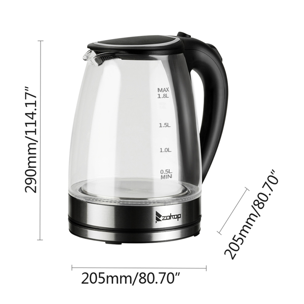  欧规 HD-1857-A 1.8L 电水壶 220.00V 220.00V,2000.00W 玻璃-55