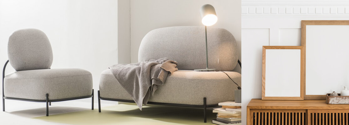 Poggiapiedi divano economico Clair - Divani di design - Mobilie Design