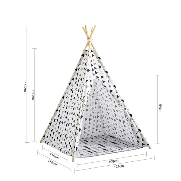 SoBuy OSS03-A02 Tipi Enfant Tente Pour Enfant Avec Tapis De Sol Indian Teepee Tente De Jeu Pour Enfants Avec Tapis De Sol -ATMOSPHERA || Songmics Soldes Boutique