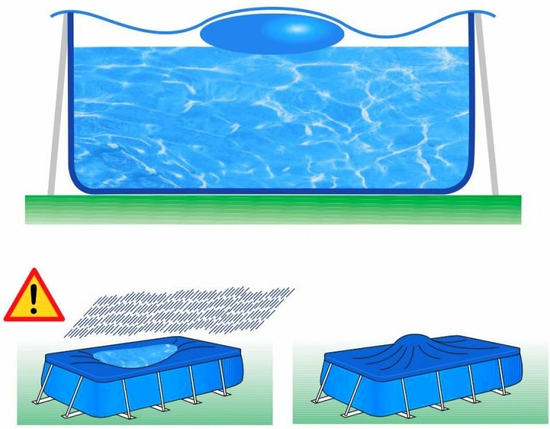 Cuscini gonfiabili Zefiro Air per sollevamento telo piscina, prevengono ristagni d'acqua.