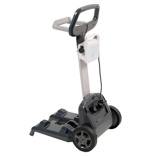 Carrello di trasporto per robot piscina Dolphin Poolstyle 40i, con manico e ruote.