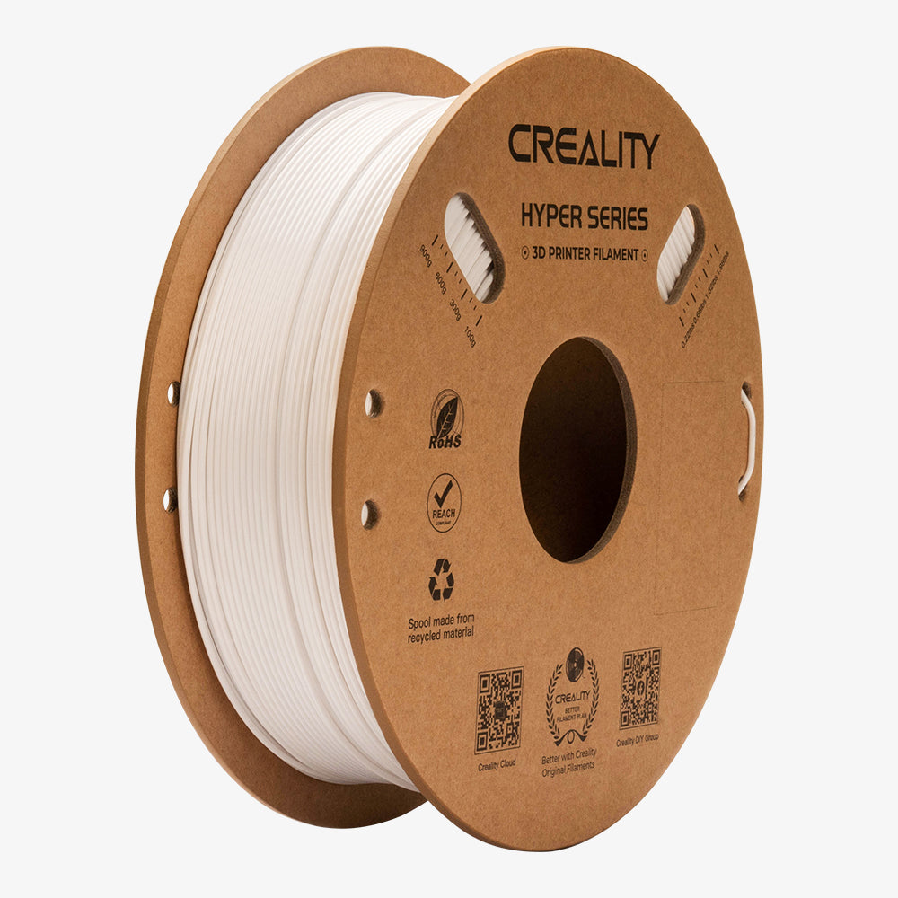 Creality Hyper PETG Filamento 1.75mm 1kg Bianco Alta Velocità Resistente Termicamente e agli Urti