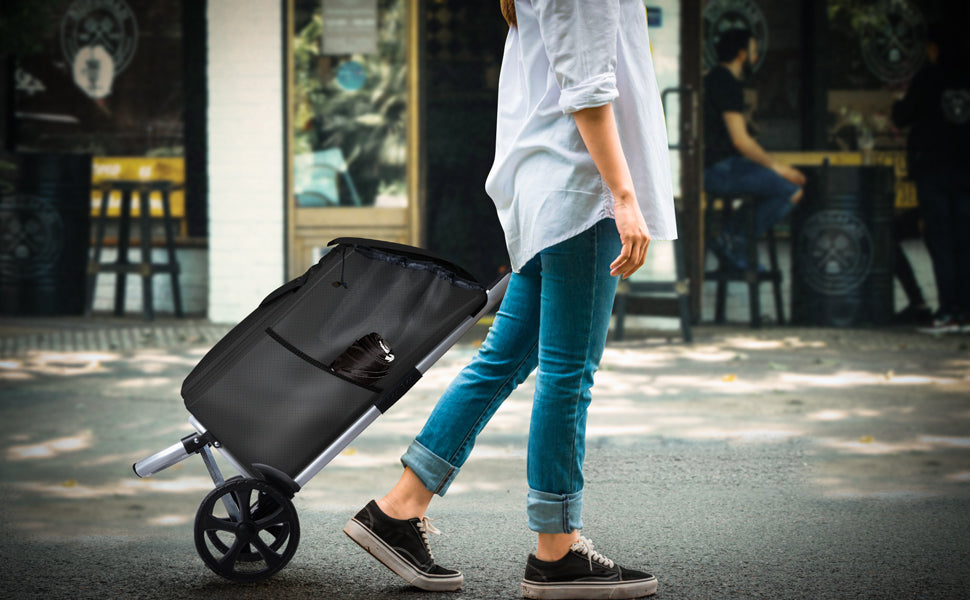 VOUNOT Folding Shopping Trolley
