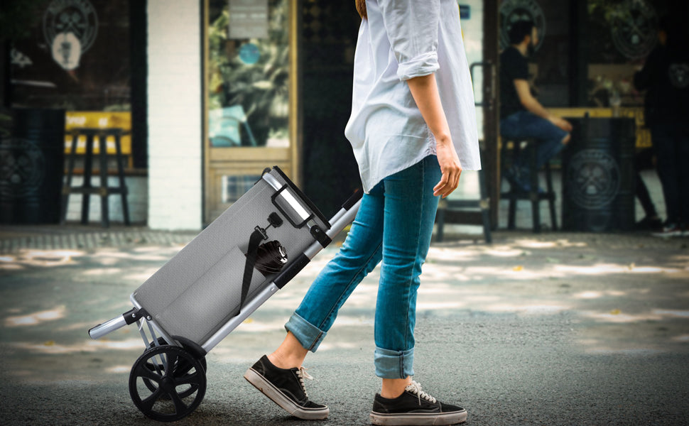 VOUNOT Folding Shopping Trolley