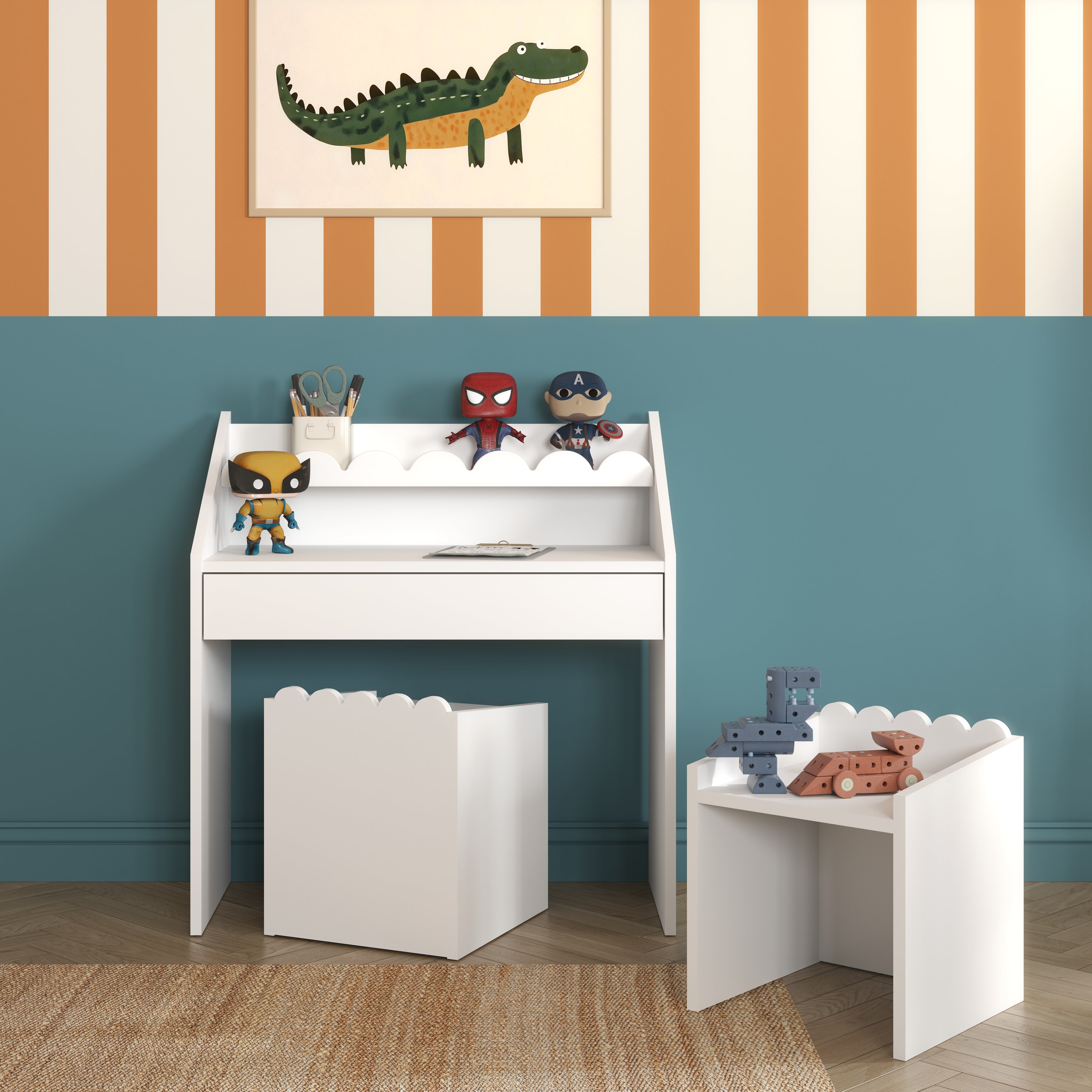 Bureau enfant blanc