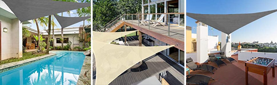 VOUNOT HDPE Sun Shade Sail Triangle With Fixing Kits, 3x3x3M, Grey -Outdoor Furniture Store AAHKMJXYDAFdJAOAIMEbOAch25Oe7T 3Pt0Wo 99X94RuPhxQnAu4fXOD8YNHjEdpViMNwJ GbHGSyn6R J1u6lNQYY Y