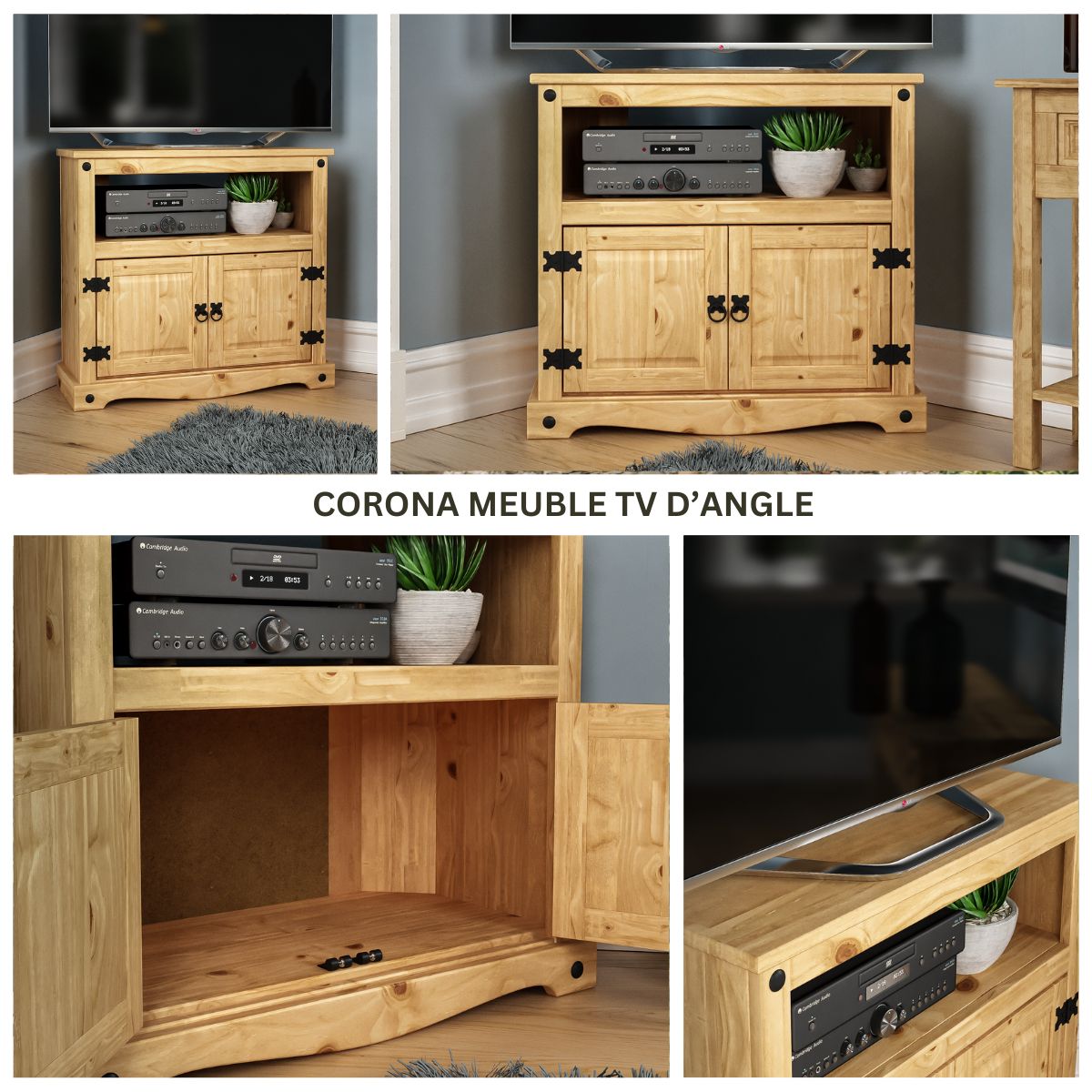 Meuble TV d'angle Corona