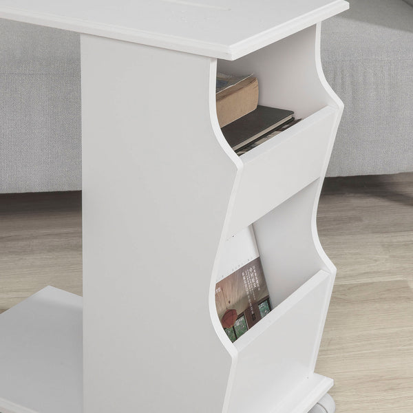 SoBuy Tavolino Soggiorno Tavolo Salotto Tavolino Da Divano Bianco Con Route Fbt67-W
