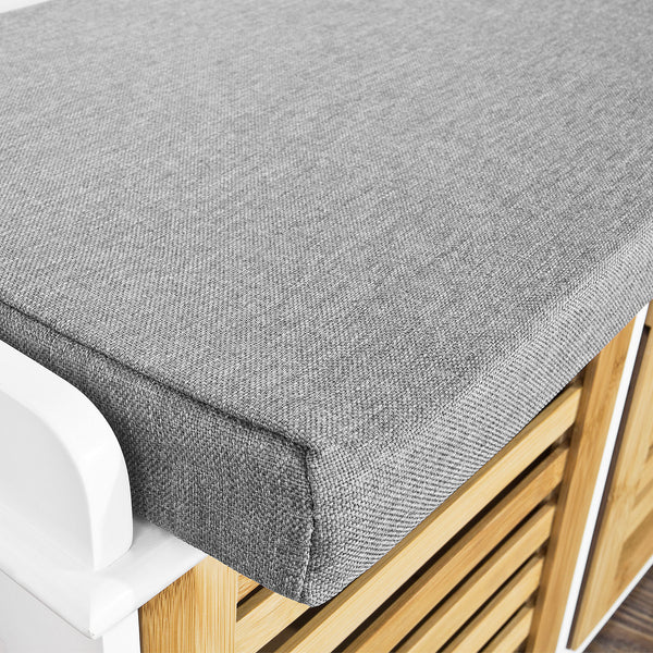 SoBuy Scarpiera Panca Scarpiera Portascarpe Bianco Con Seduta Fsr23-Wn
