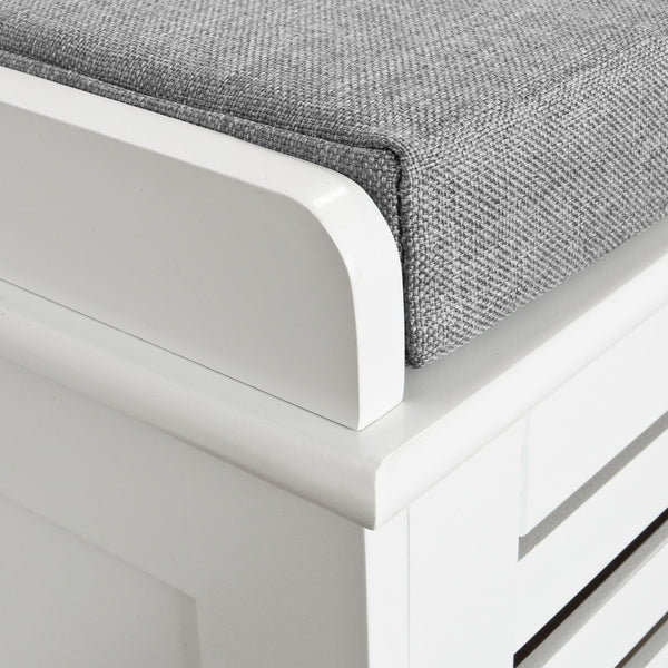 SoBuy Scarpiera Panca Scarpiera Portascarpe Bianco Con Seduta Fsr23-K-W