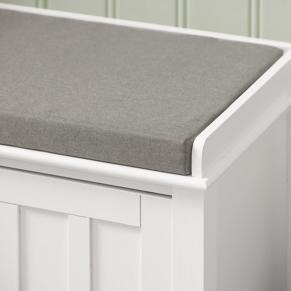 SoBuy Scarpiera Panca Scarpiera Portascarpe Bianco Con Seduta Fsr35-W