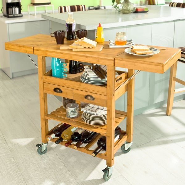 SoBuy Carrello Cucina Credenza Cucina Mobile Cucina Legno Con Route Fkw25-N