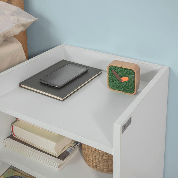 SoBuy Comodino Comodino Piccolo Tavolino Da Divano Bianco Con Cassetto Fbt66-W
