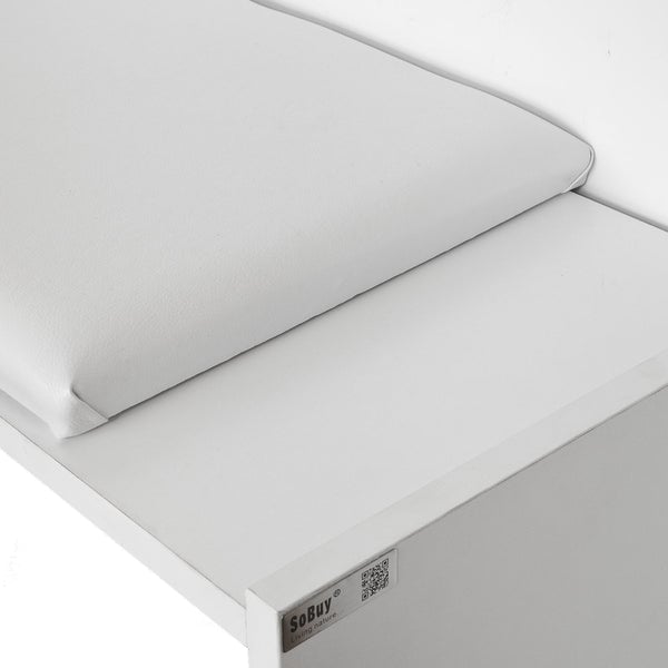 SoBuy Scarpiera Panca Scarpiera Portascarpe Bianco Con Seduta Fsr16-W