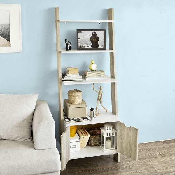 SoBuy Libreria Scaffale A Scala Libreria A Scala Bianco Frg110-Wn
