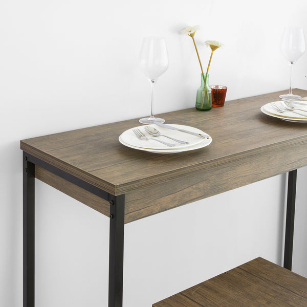SoBuy Tavolo Cucina con 2 sgabelli Penisola Cucina L121*P46*A97 cm OGT30-N