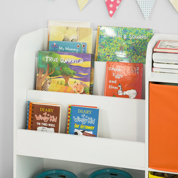 SoBuy Libreria montessoriana per bambini Scaffale portagiochi Portariviste L89*P35*A88 cm KMB37-W