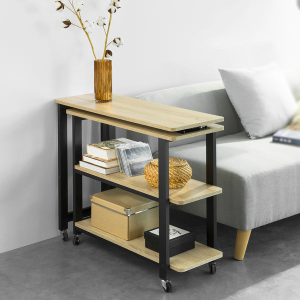SoBuy Tavolino da caffè con ruote Tavolini Comodino Piccolo