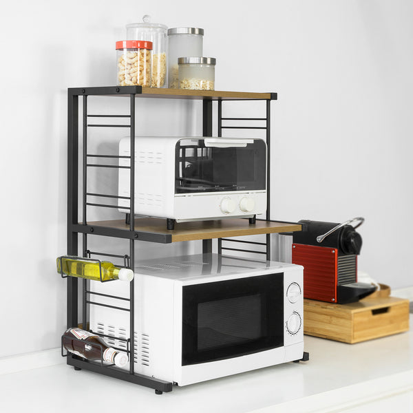 SoBuy Mensola Microonde Mensola Cucina Scaffale Soggiorno KCR08-PF