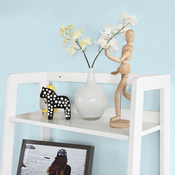 SoBuy Libreria Scaffale A Scala Libreria A Scala Bianco Frg116-W