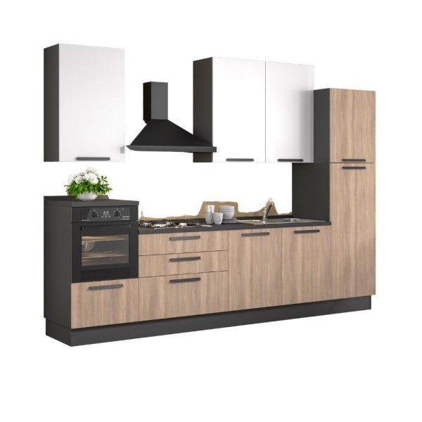 cucina lineare rovere