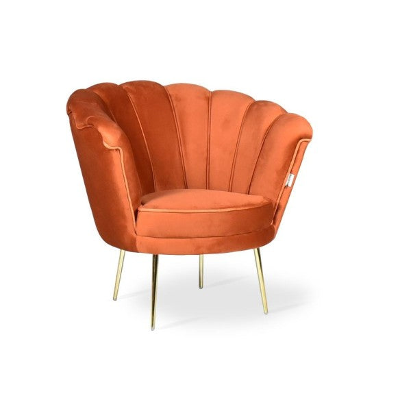 poltrona conchiglia arancio