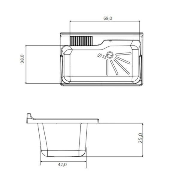 mobile lavatoio pvc bianco