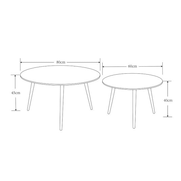 set tavolini salotto ceramica Toscohome