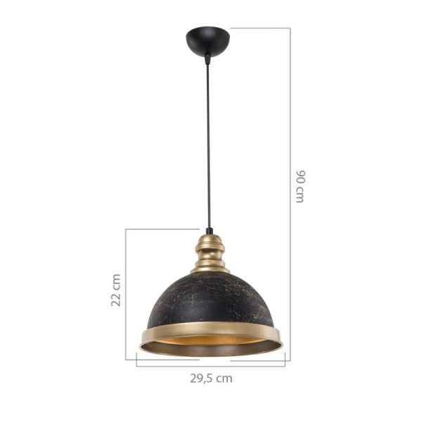 lampada moderna nera e oro